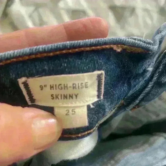 MADEWELL DENIM JEANS - 9’ High Rise Skinny / Size 25 - B53 - Picture 6 of 9